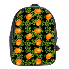 Citrus Tropical Orange Black School Bag (large)