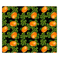 Citrus Tropical Orange Black Double Sided Flano Blanket (small)  by snowwhitegirl