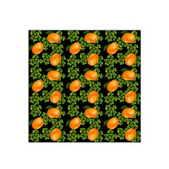 Citrus Tropical Orange Black Satin Bandana Scarf