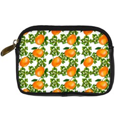Citrus Tropical Orange White Digital Camera Leather Case by snowwhitegirl