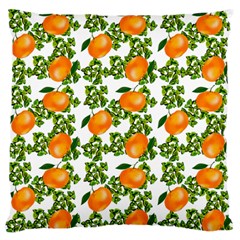 Citrus Tropical Orange White Standard Flano Cushion Case (one Side) by snowwhitegirl