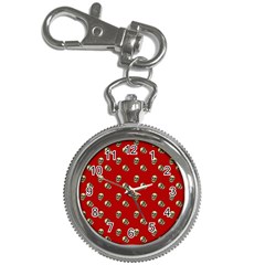 Skull Red Pattern Key Chain Watches by snowwhitegirl