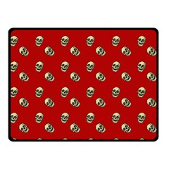 Skull Red Pattern Double Sided Fleece Blanket (small)  by snowwhitegirl