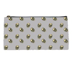 Skull Grey Pattern Pencil Cases by snowwhitegirl