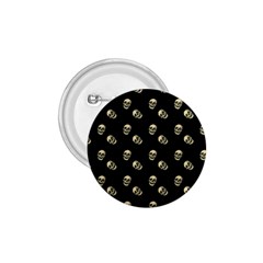 Skull Black Pattern 1 75  Buttons