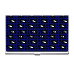 Eyes Blue Plaid Business Card Holder