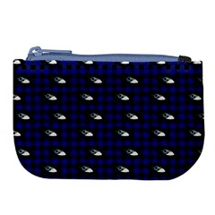 Eyes Blue Plaid Large Coin Purse by snowwhitegirl