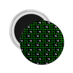 Eyes Green Plaid 2 25  Magnets by snowwhitegirl