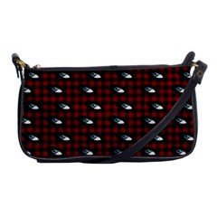 Eyes Red Plaid Shoulder Clutch Bag