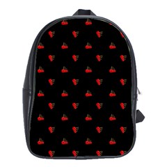 Candy Apple Black Pattern School Bag (large)