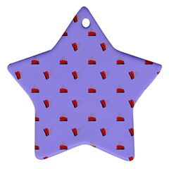 Candy Apple Lilac Pattern Star Ornament (two Sides)