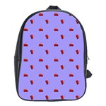 Candy Apple Lilac Pattern School Bag (Large) Front