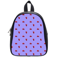 Candy Apple Lilac Pattern School Bag (small)