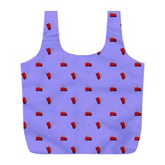 Candy Apple Lilac Pattern Full Print Recycle Bag (l) by snowwhitegirl