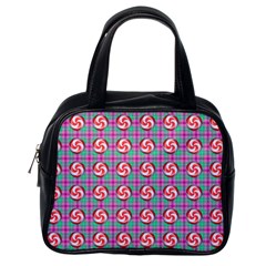 Peppermint Candy Pink Plaid Classic Handbag (one Side)