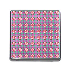 Peppermint Candy Pink Plaid Memory Card Reader (square 5 Slot)