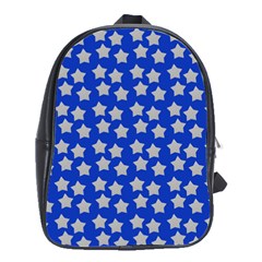 Silver Stars Royal Blue School Bag (large)