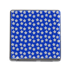 Silver Stars Royal Blue Memory Card Reader (square 5 Slot)