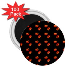 Kawaii Pumpkin Black 2 25  Magnets (100 Pack) 