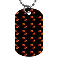 Kawaii Pumpkin Black Dog Tag (two Sides) by snowwhitegirl