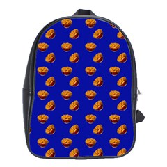 Kawaii Chips Blue School Bag (large)