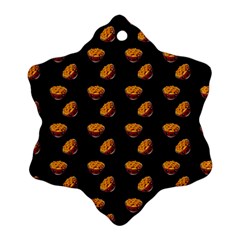 Kawaii Chips Black Ornament (snowflake)