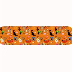 Halloween Treats Pattern Orange Large Bar Mats