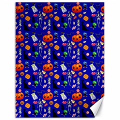 Halloween Treats Pattern Blue Canvas 18  X 24 