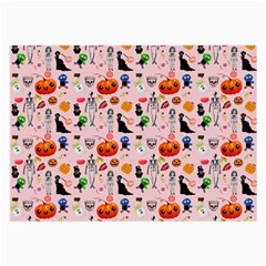 Halloween Treats Pattern Pink Large Glasses Cloth