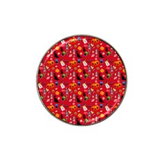 Halloween Treats Pattern Red Hat Clip Ball Marker (10 pack)