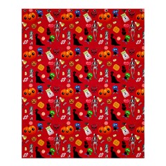 Halloween Treats Pattern Red Shower Curtain 60  x 72  (Medium) 