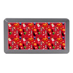 Halloween Treats Pattern Red Memory Card Reader (Mini)