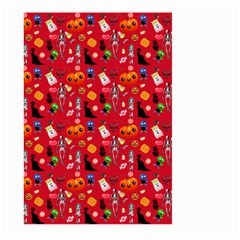 Halloween Treats Pattern Red Large Garden Flag (Two Sides)