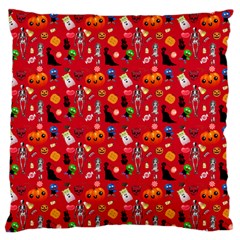 Halloween Treats Pattern Red Standard Flano Cushion Case (One Side)