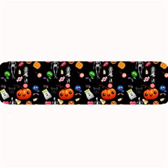 Halloween Treats Pattern Black Large Bar Mats