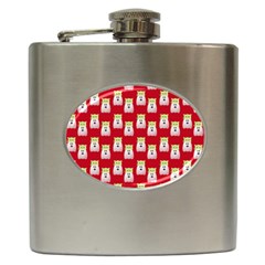 Ghost Pet Red Hip Flask (6 Oz) by snowwhitegirl