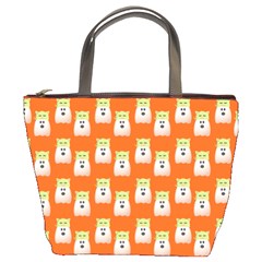 Ghost Pet Orange Bucket Bag