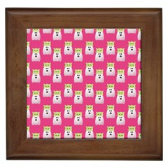 Ghost Pet Pink Framed Tiles