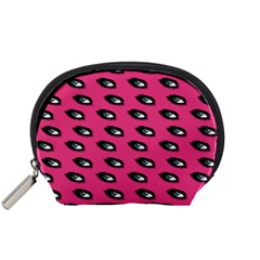 Eyes Dark Pink Accessory Pouch (small)