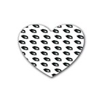 Eyes White Heart Coaster (4 pack)  Front