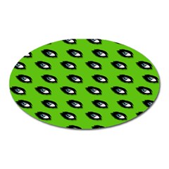 Eyes Green Oval Magnet by snowwhitegirl