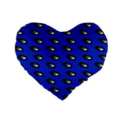 Eyes Blue Standard 16  Premium Heart Shape Cushions by snowwhitegirl