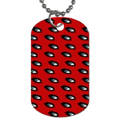 Eyes Red Dog Tag (one Side)