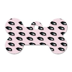 Eyes Pink Dog Tag Bone (two Sides) by snowwhitegirl