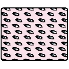 Eyes Pink Fleece Blanket (medium) 