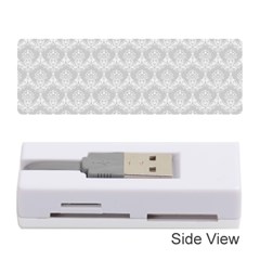 Damask Grey Memory Card Reader (stick) by snowwhitegirl