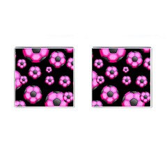 Wallpaper Ball Pattern Pink Cufflinks (Square)