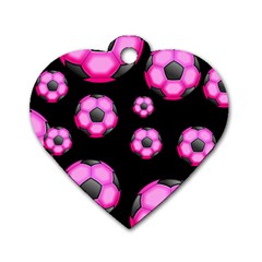 Wallpaper Ball Pattern Pink Dog Tag Heart (two Sides) by Alisyart