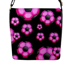 Wallpaper Ball Pattern Pink Flap Closure Messenger Bag (l)