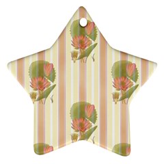 Lotus Flower Waterlily Wallpaper Ornament (star) by Mariart